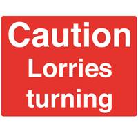 Picture of Caution Lorries Turning Sign